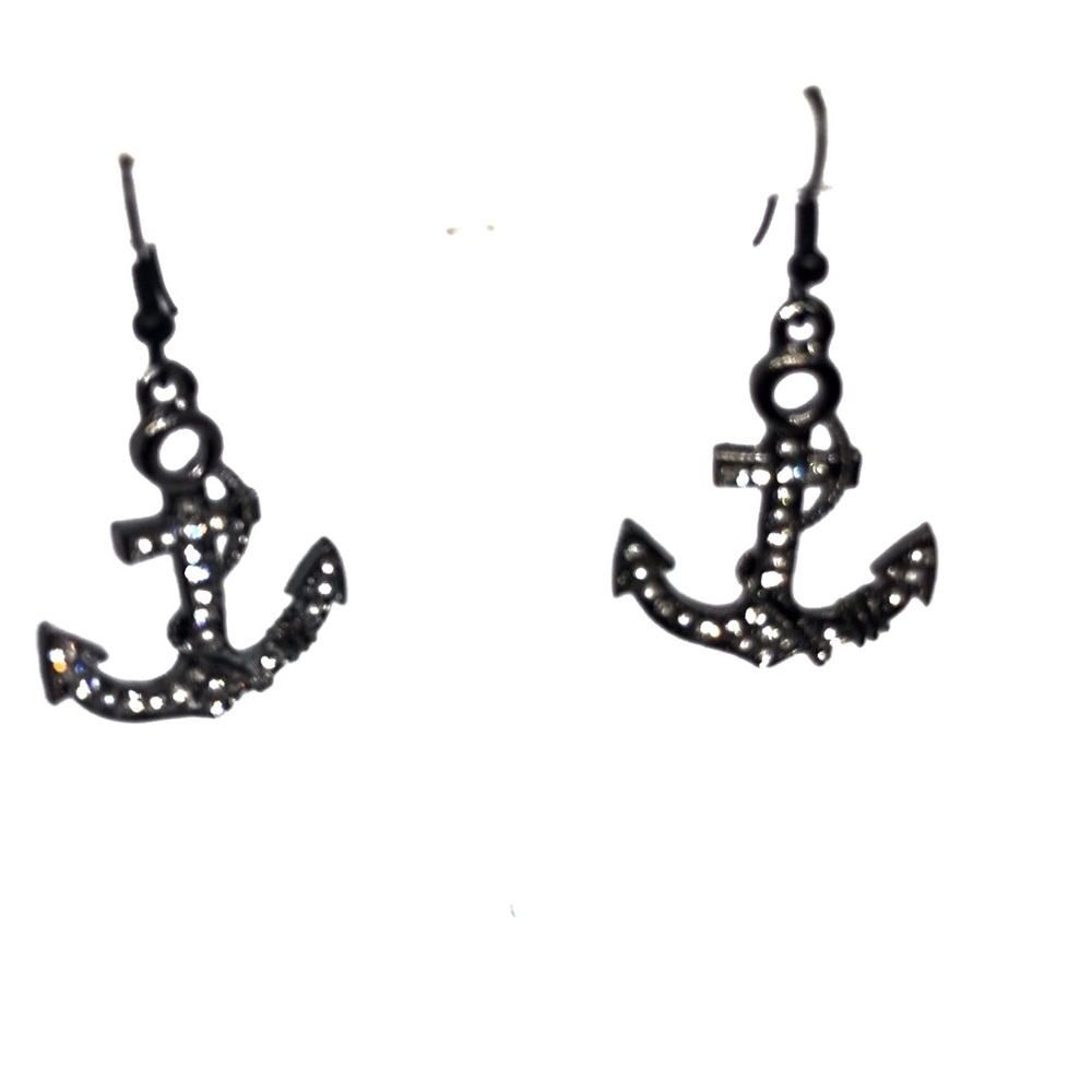 {3 for $20} Anchor nautical jeweled dangle earring